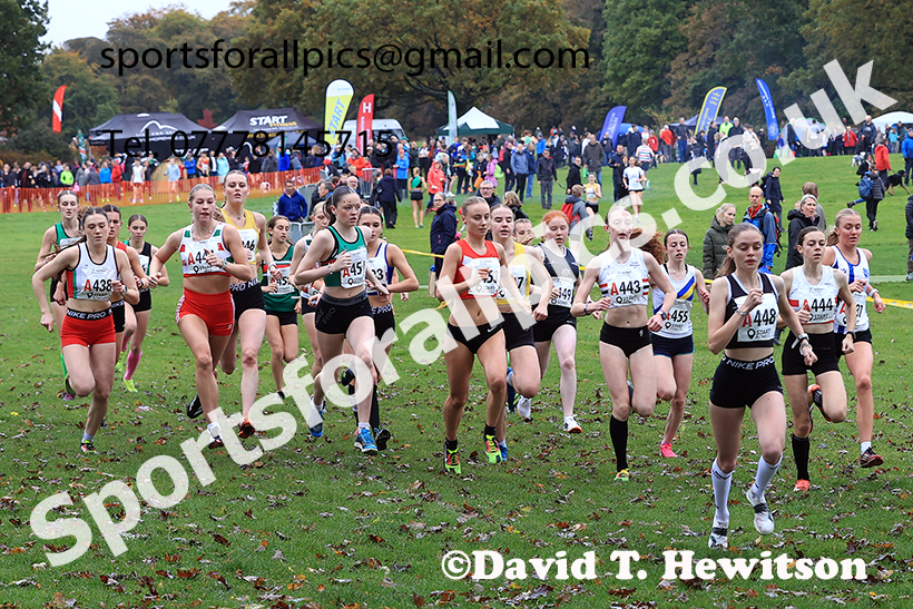 Womens under-17s, 2024 Northern Cross Country Relays, Graves Park, Sheffield.   Photo: David T. Hewitson/Sports for All Pics
